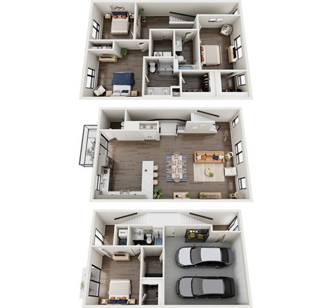 Floor plan for 4 beds, 3.5 baths, 2473 sqft